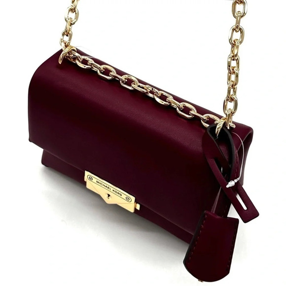 Michael Kors Cece Small Shoulder Bag Dark Cherry (NWT) - Picture 8 of 13